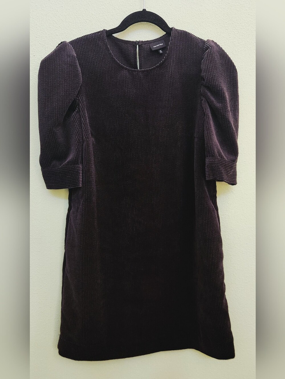 Who What Wear Dark Charcoal Corduroy Midi Dress